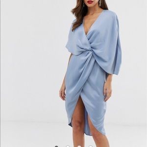 Blue Cocktail Midi Dress